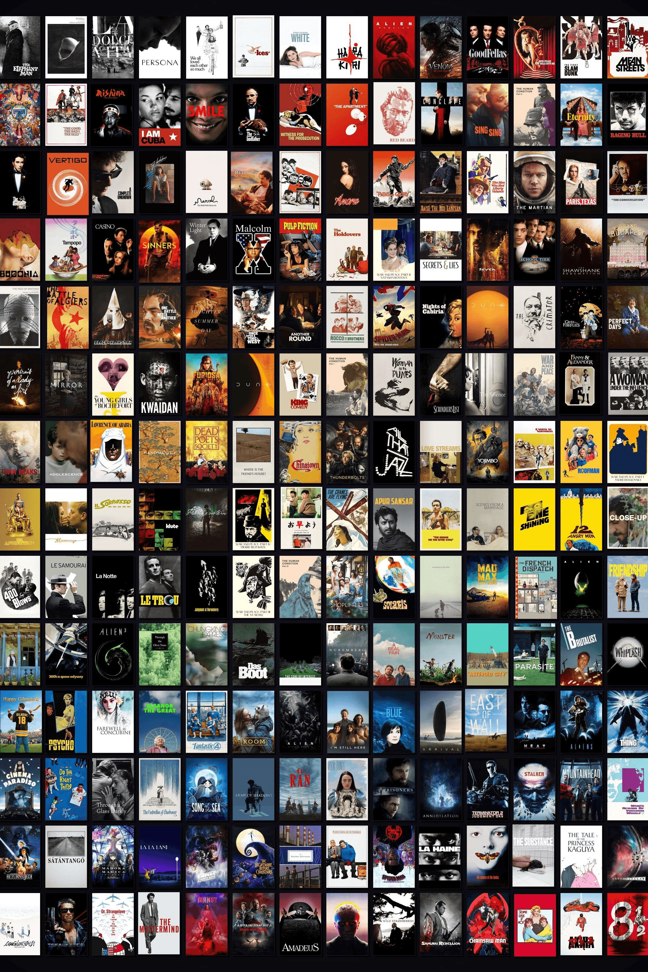 Movie poster collage from @Avgmoviereviews