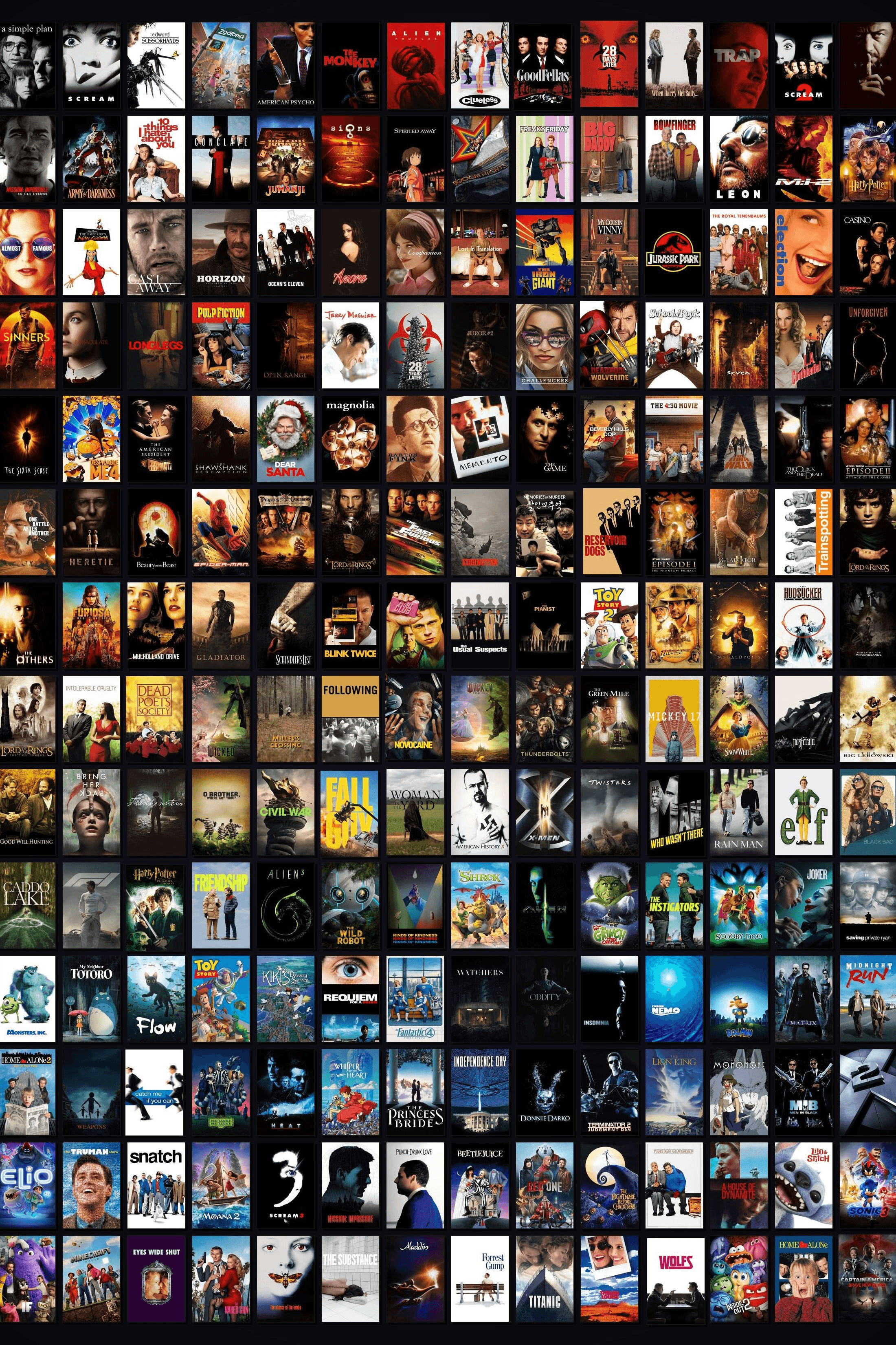 Movie poster collage from @Jash_money