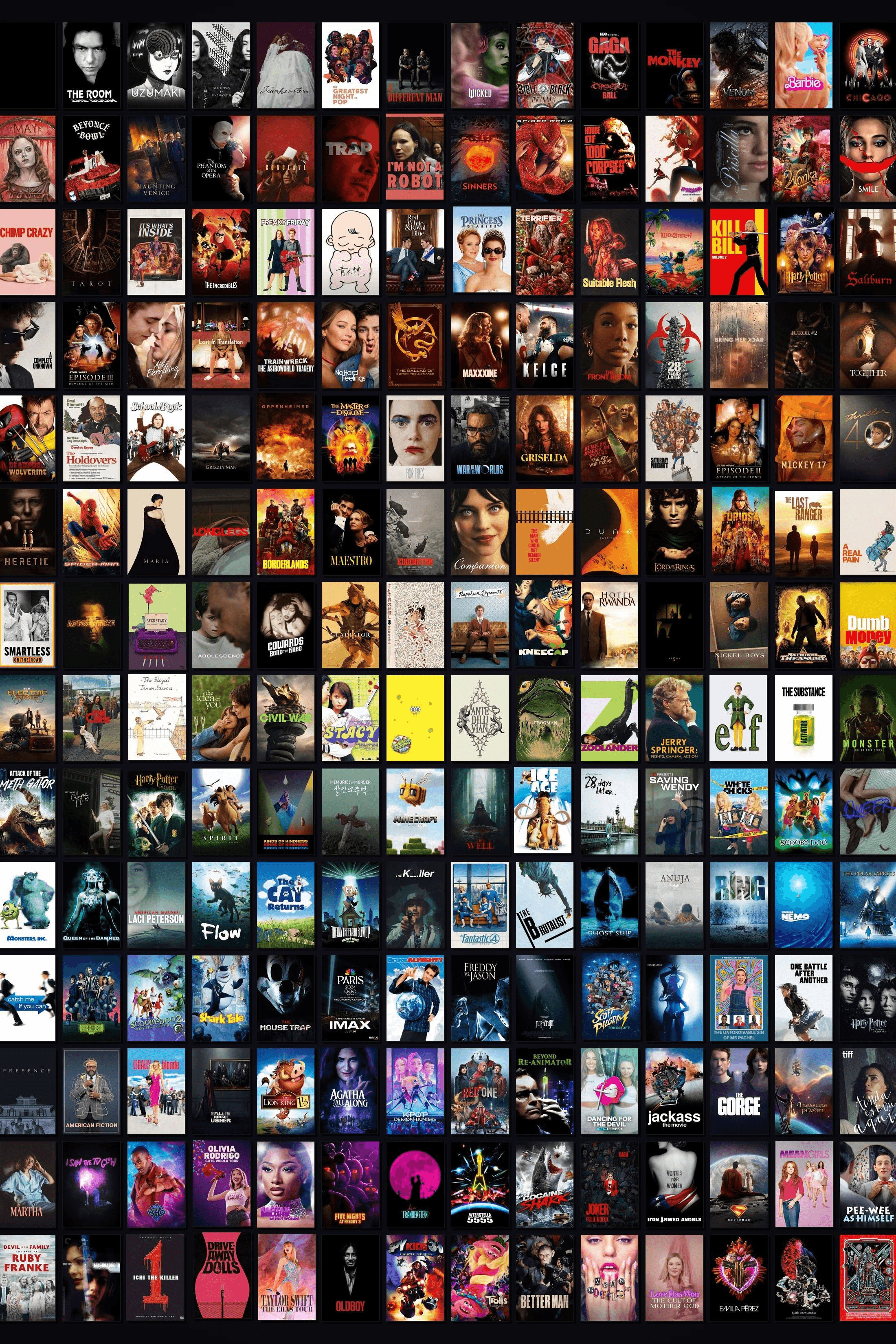Movie poster collage from @Citrun