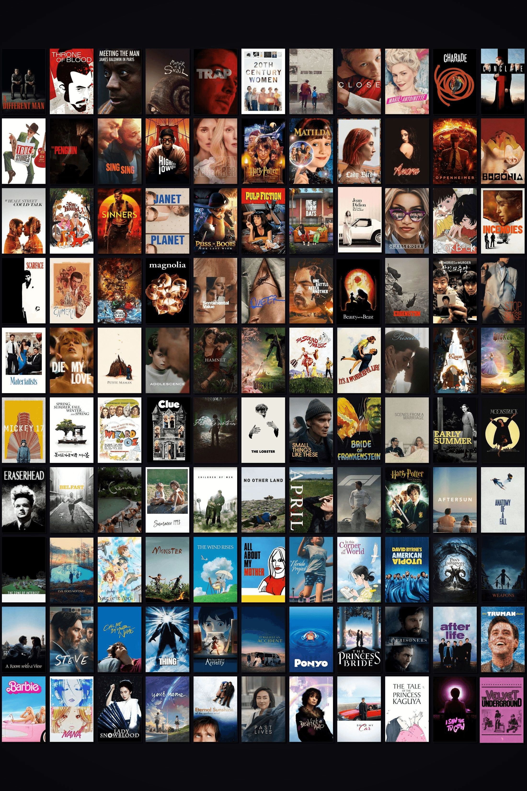 Movie poster collage from @23