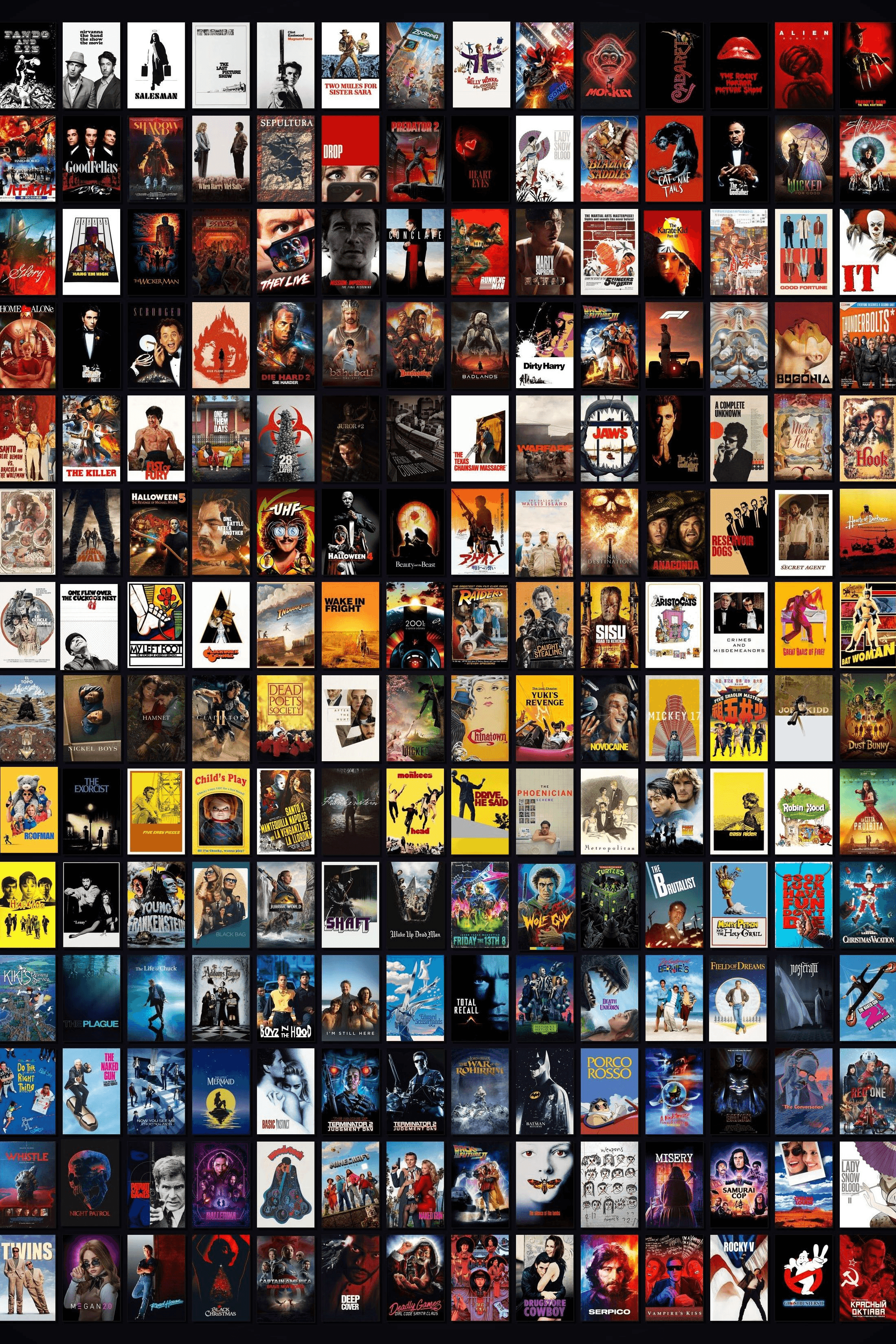 Movie poster collage from @thrashcollector