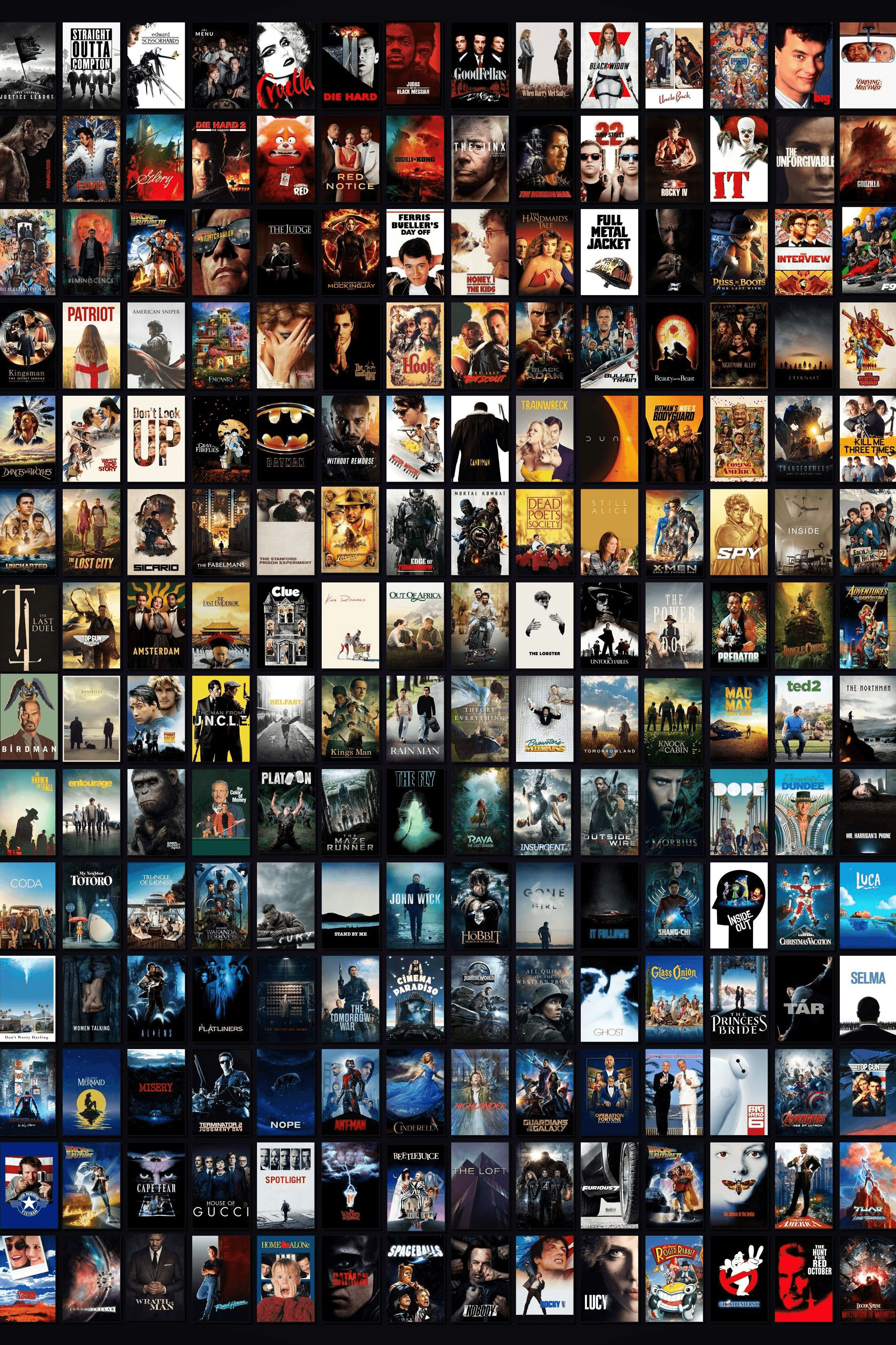 Movie poster collage from @718djc