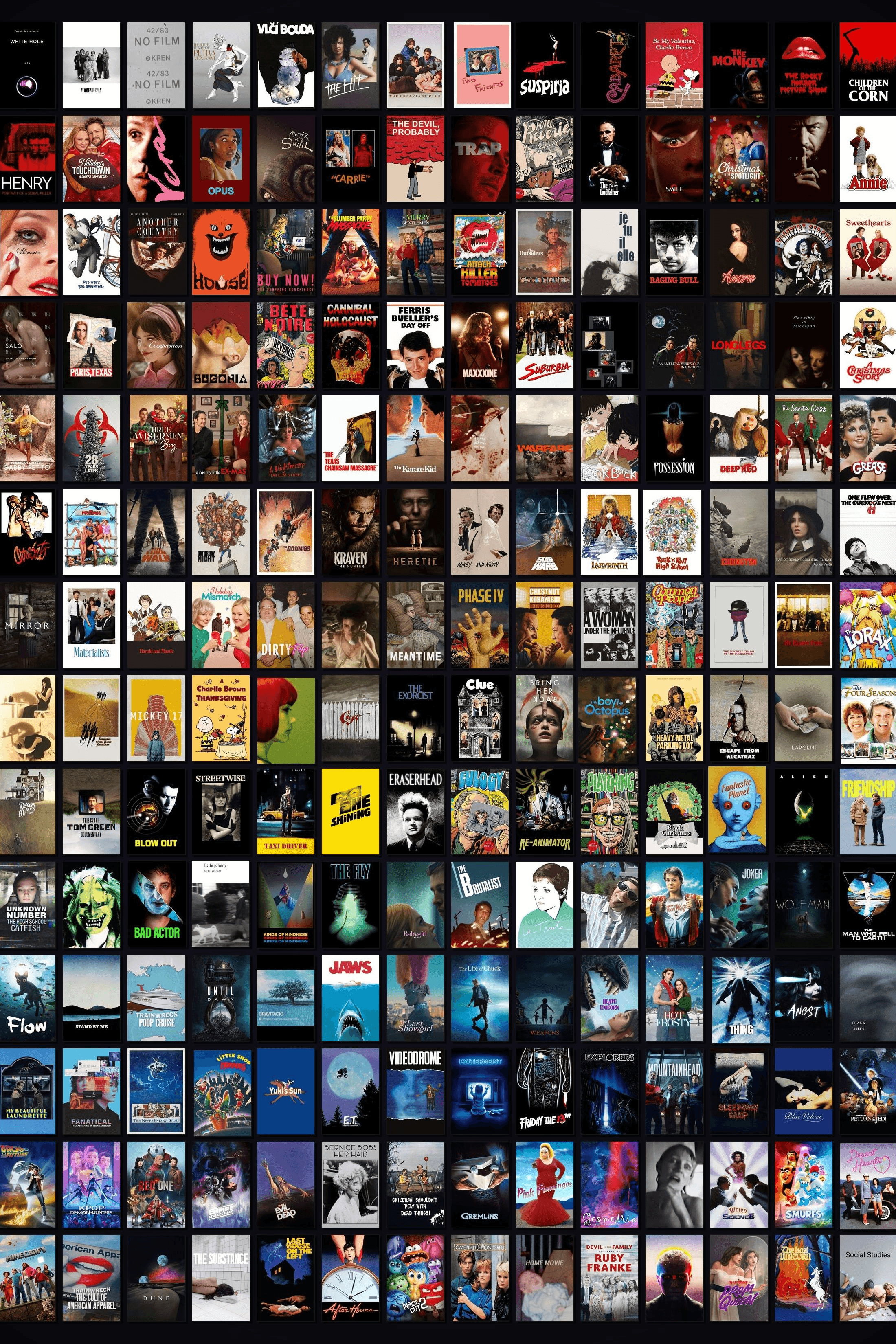 Movie poster collage from @Squirtsworld69