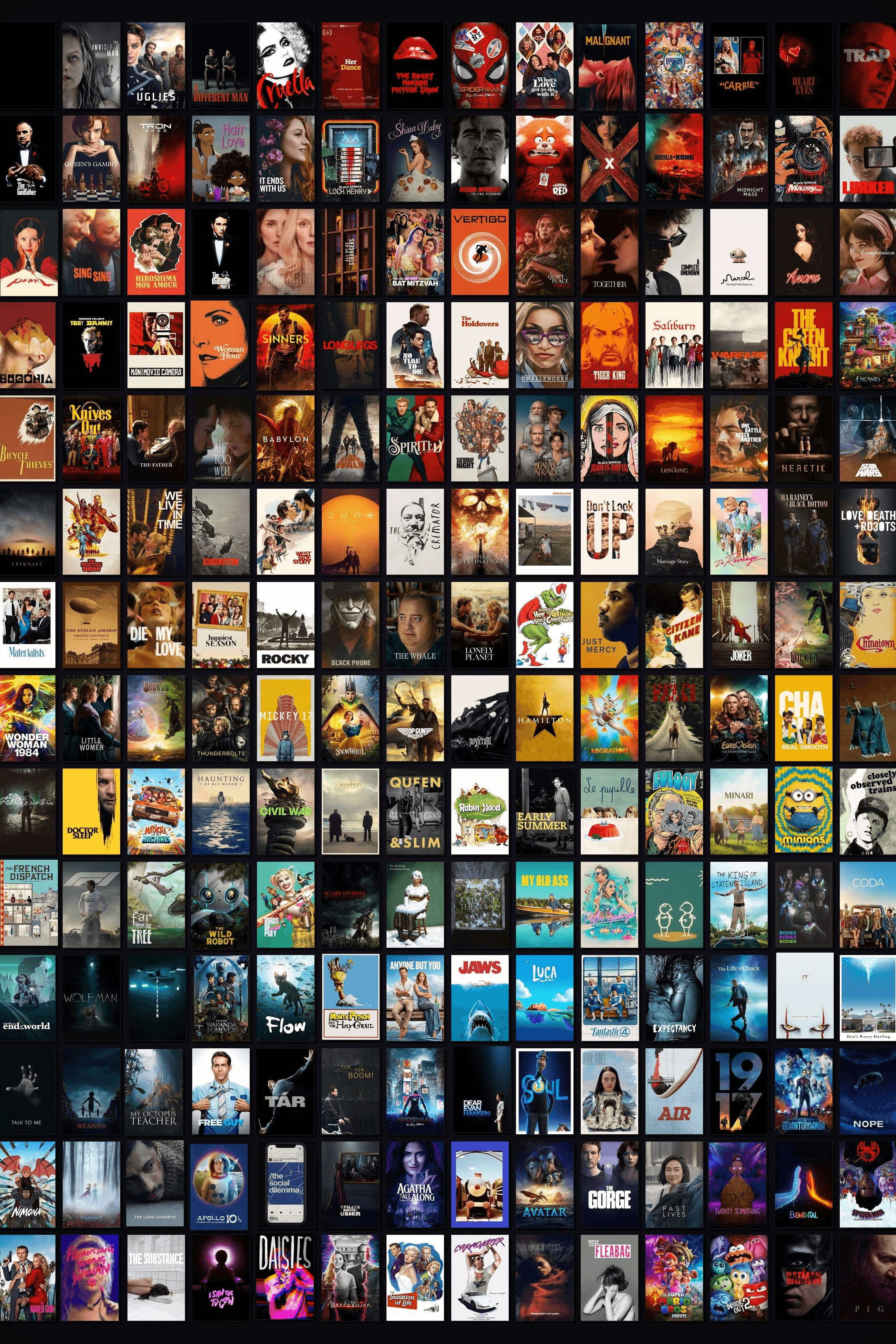 Movie poster collage from @Davisjackson